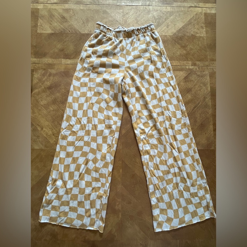 Grayson Threads White & Gold Wide-Leg Pants – XS